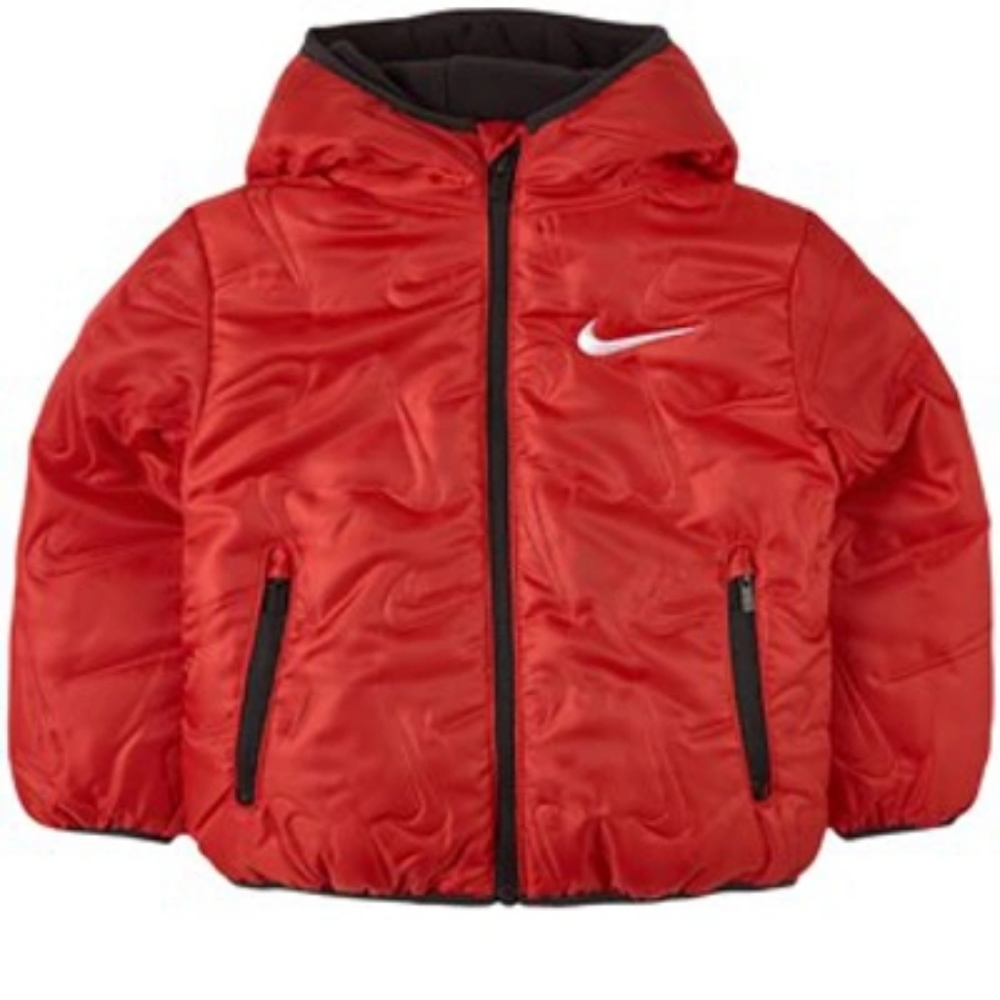 Nike Toddler 2T University Red Puffer Jacket Full Zip Boys